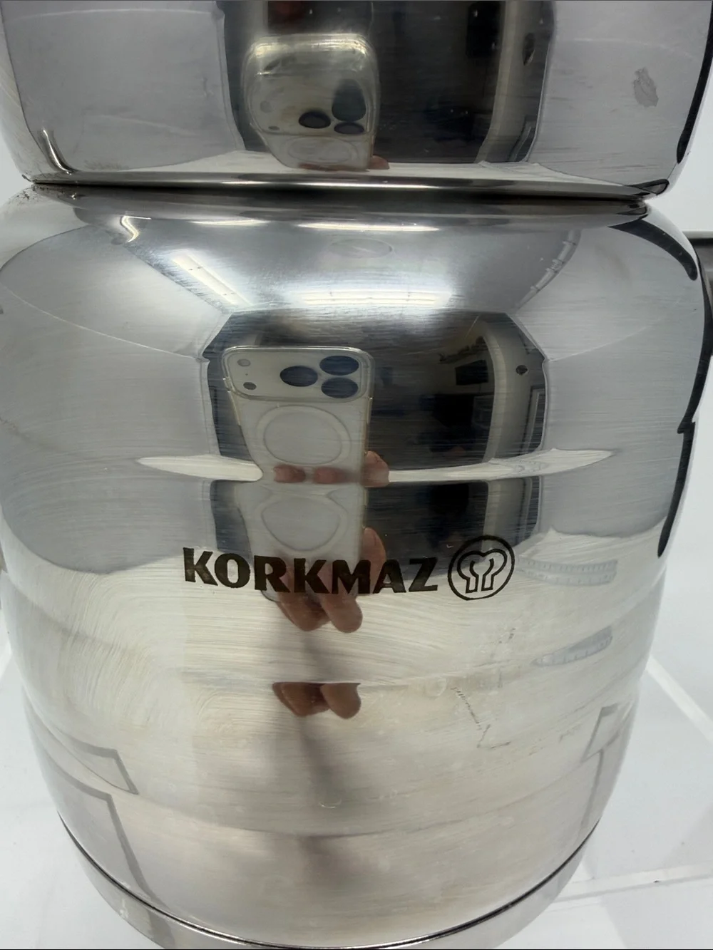 Korkmaz Stainless Steel Double Teapot ( Caydanlik) Midi Version